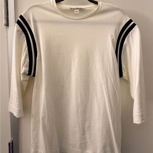 Acne Cream and Black Long Sleeve Tee